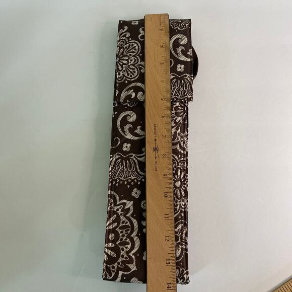 Thirty-One Perfect Bottle Thermal Holder Brown Woodblock Floral - Picture 8 of 9